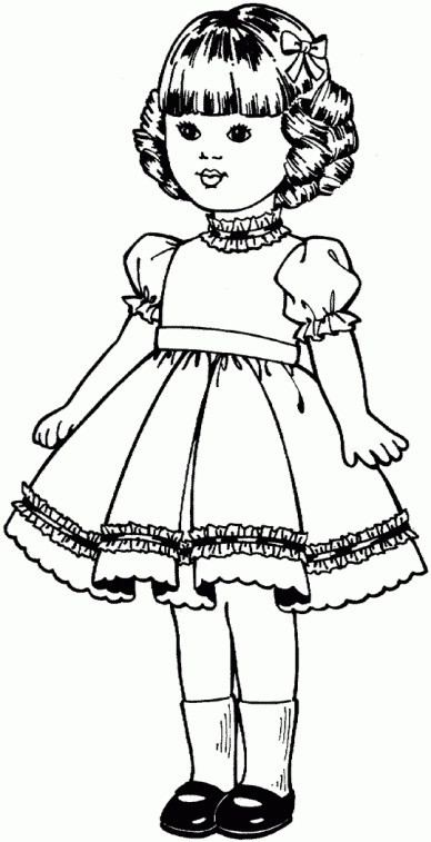 Free Printable Coloring Book
 Doll Free Printable Coloring Pages