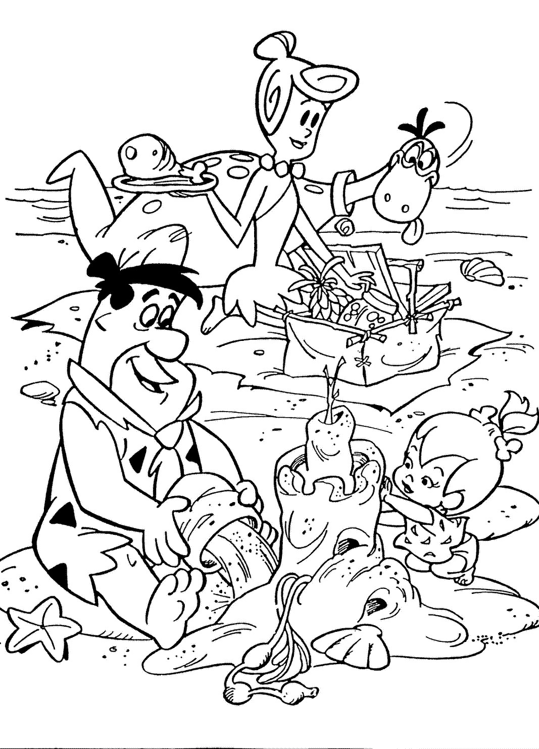 Free Printable Coloring Book
 Flintstones Coloring Pages