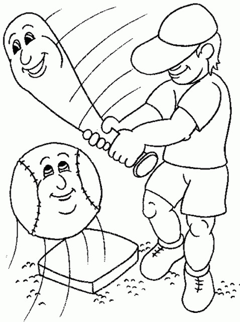 Free Printable Coloring Sheets For Toddlers
 Kids Page Baseball Coloring Pages