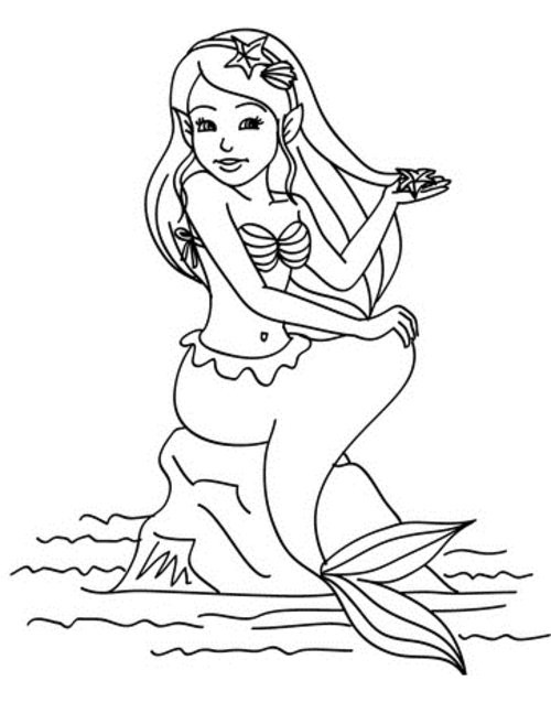 Free Printable Mermaid Coloring Pages
 Mermaid Coloring Pages Free For Kids Disney Coloring Pages