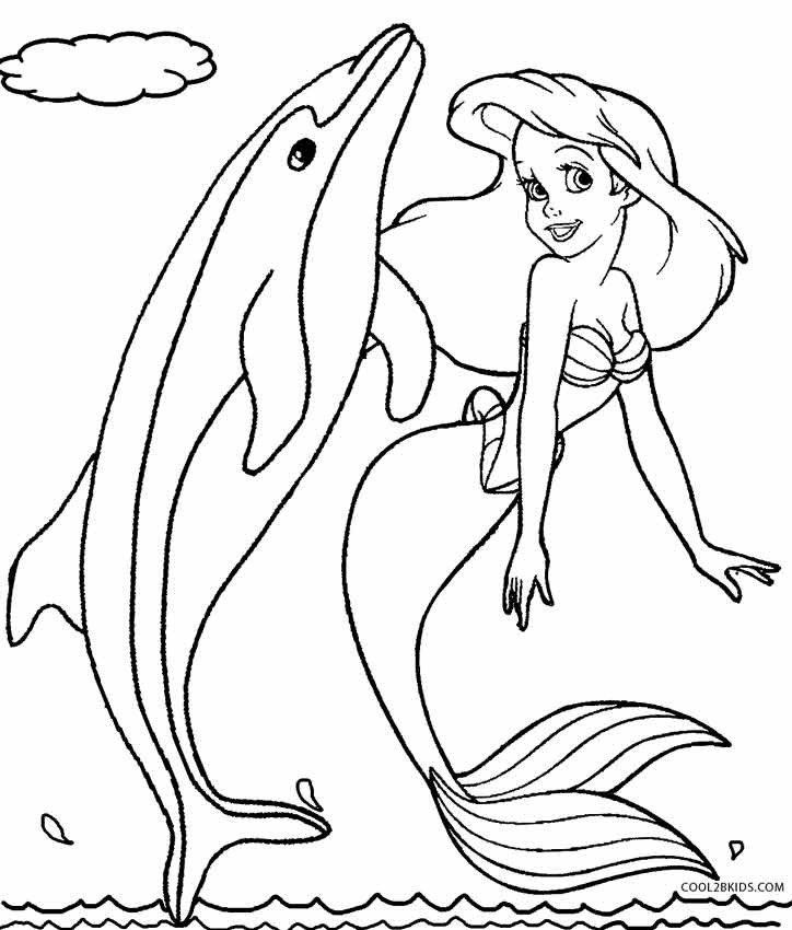 Free Printable Mermaid Coloring Pages
 Printable Mermaid Coloring Pages For Kids