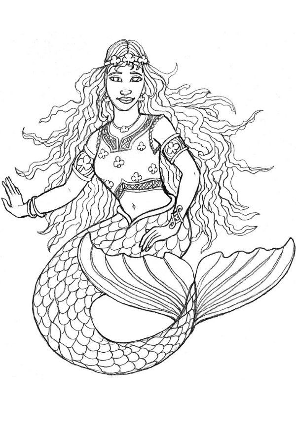 Free Printable Mermaid Coloring Pages
 Free Printable Mermaid Coloring Pages For Kids