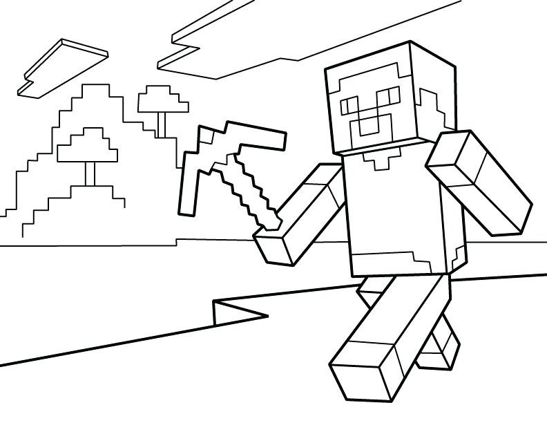 Free Printable Minecraft Coloring Pages
 Steve Minecraft Drawing at GetDrawings