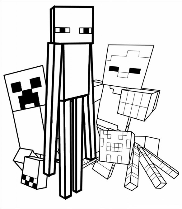Free Printable Minecraft Coloring Pages
 16 Minecraft Coloring Pages PDF PSD PNG