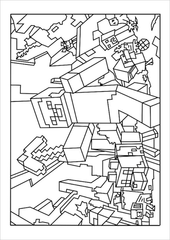 Free Printable Minecraft Coloring Pages
 16 Minecraft Coloring Pages PDF PSD PNG