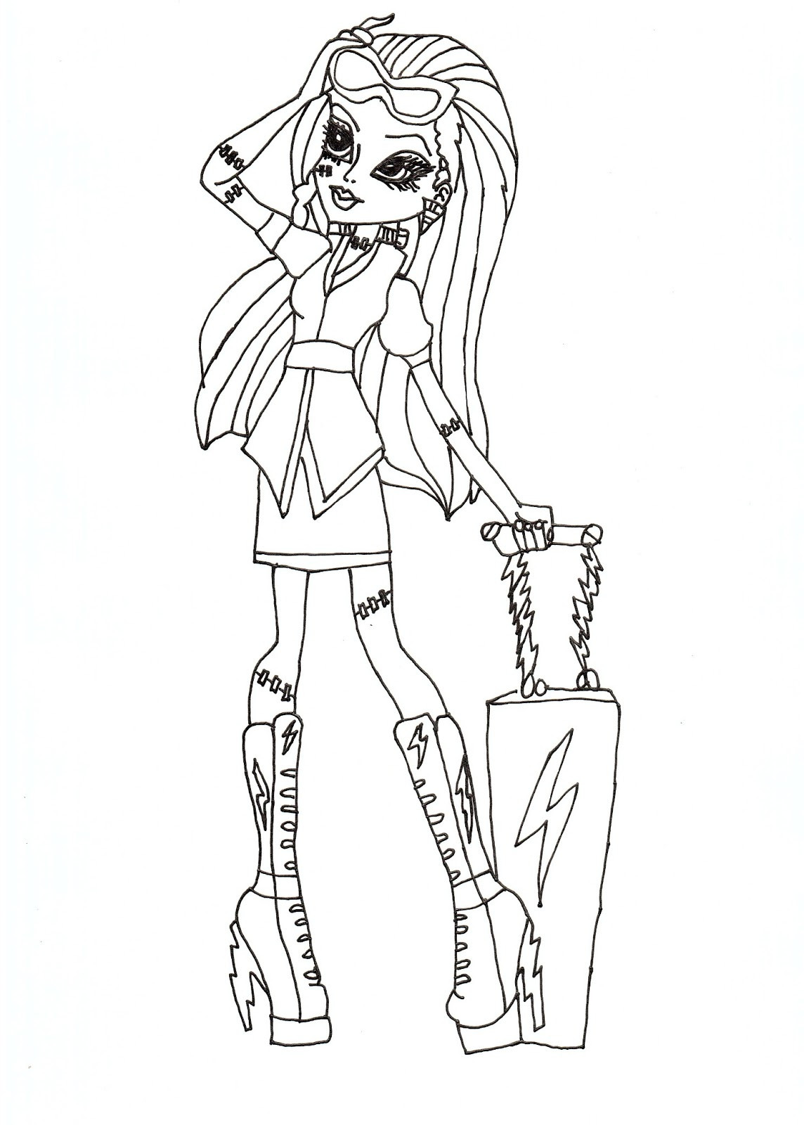 Free Printable Monster High Coloring Pages
 Free Printable Monster High Coloring Pages Frankie Stein