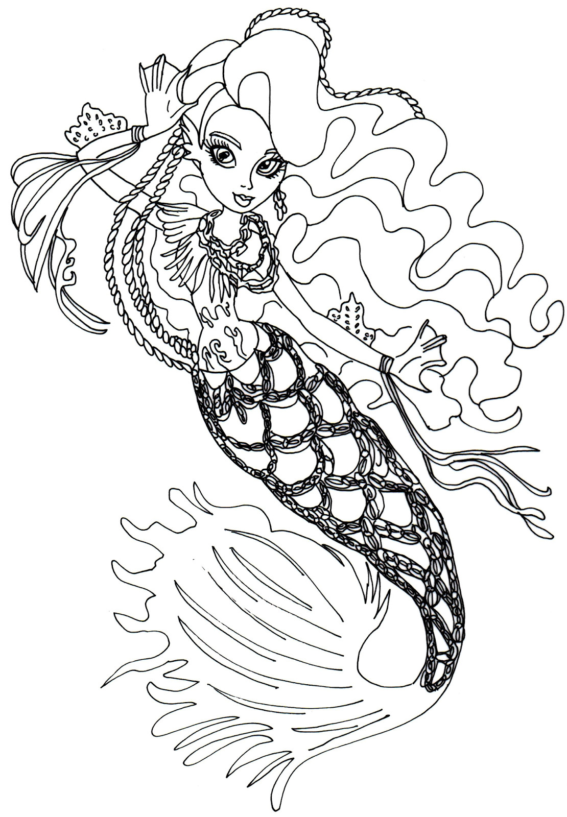 Free Printable Monster High Coloring Pages
 Free Printable Monster High Coloring Pages Sirena Von Boo