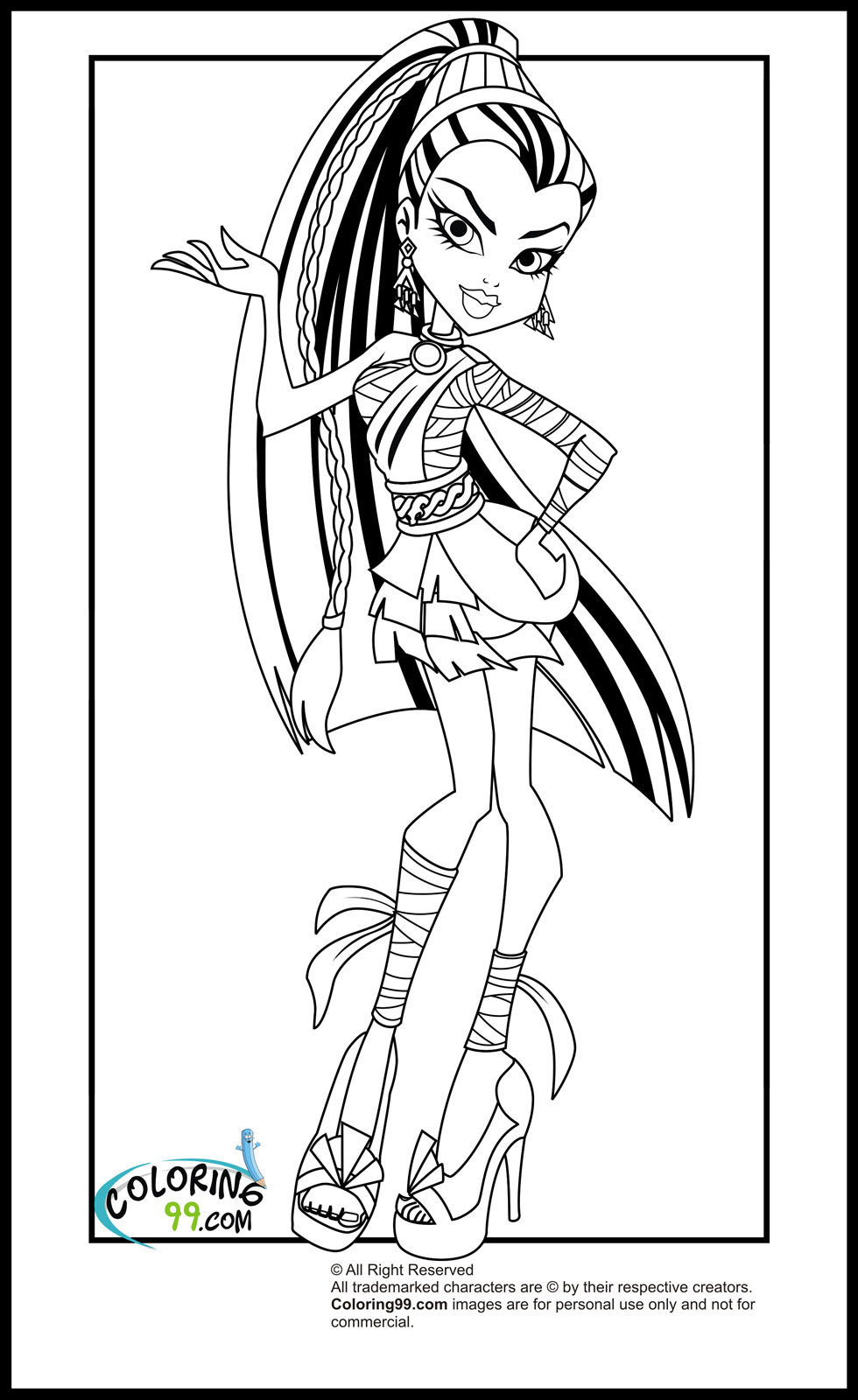 Free Printable Monster High Coloring Pages
 Monster High Coloring Pages