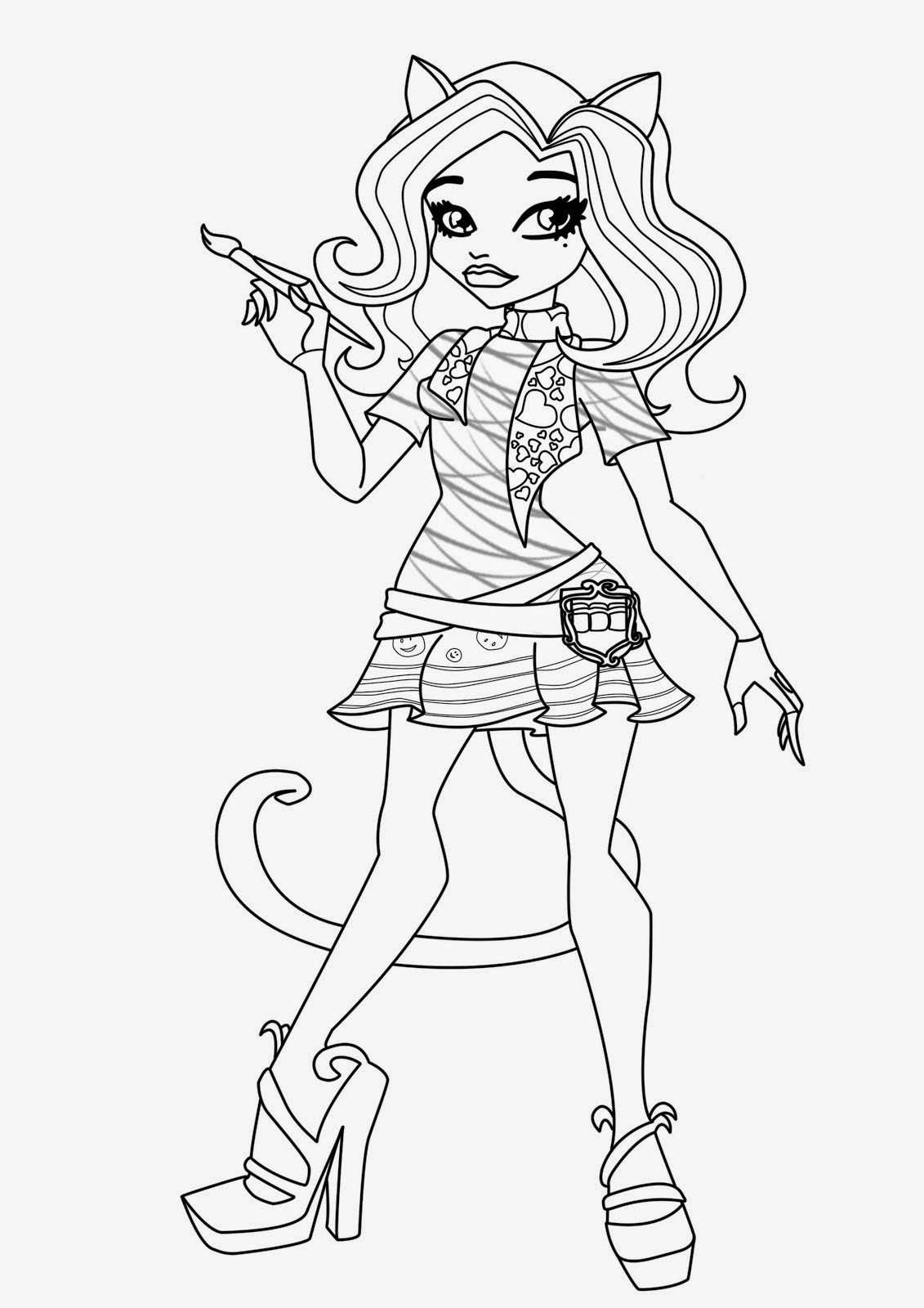 Free Printable Monster High Coloring Pages
 Coloring Pages Monster High Coloring Pages Free and Printable