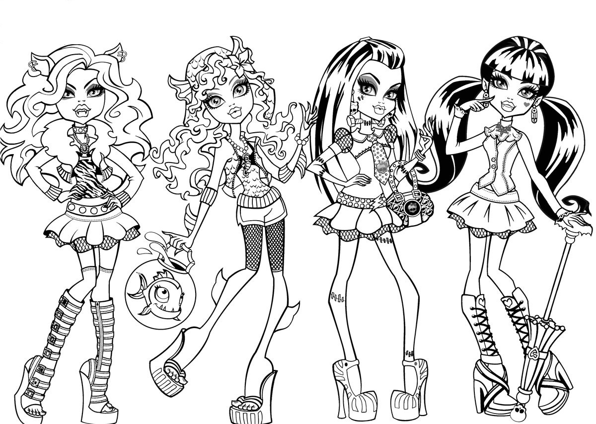 Free Printable Monster High Coloring Pages
 Elissabat Monster High Coloring Pages Coloring Pages