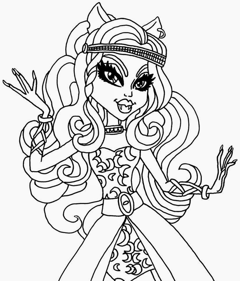 Free Printable Monster High Coloring Pages
 Clawdeen Wolf Monster High Coloring Pages