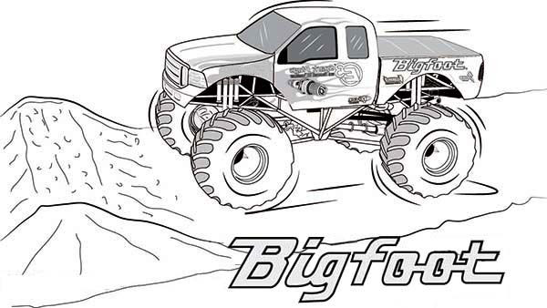 Free Printable Monster Truck Coloring Pages
 Monster Truck Bigfoot Monster Truck Coloring Page