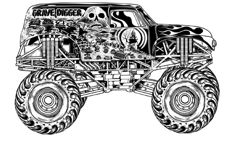 Free Printable Monster Truck Coloring Pages
 Free monster truck coloring pages
