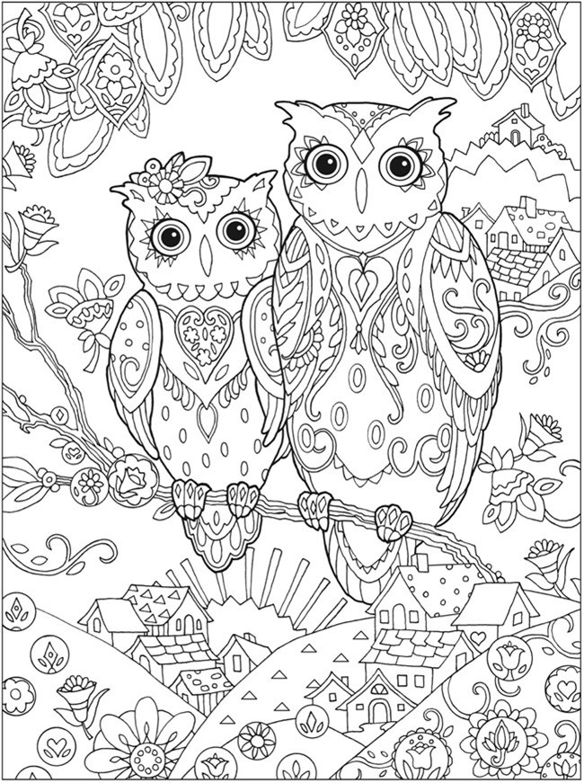Free Printable Owl Coloring Pages
 Printable Coloring Pages for Adults 15 Free Designs