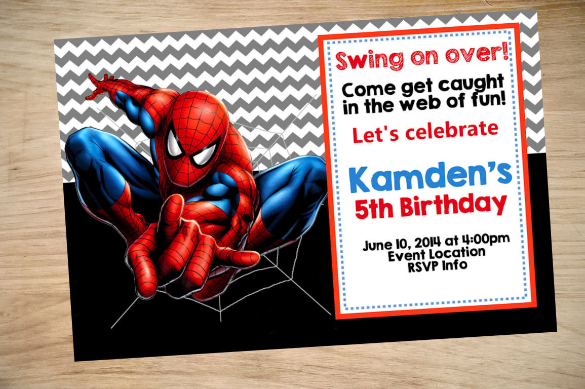 Free Printable Spiderman Birthday Invitations
 Spider Man Birthday Invitation Spider Man Invitation