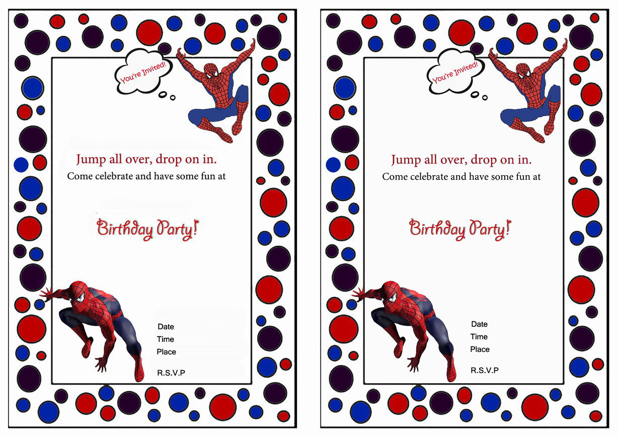 Free Printable Spiderman Birthday Invitations
 Spiderman Birthday Invitations