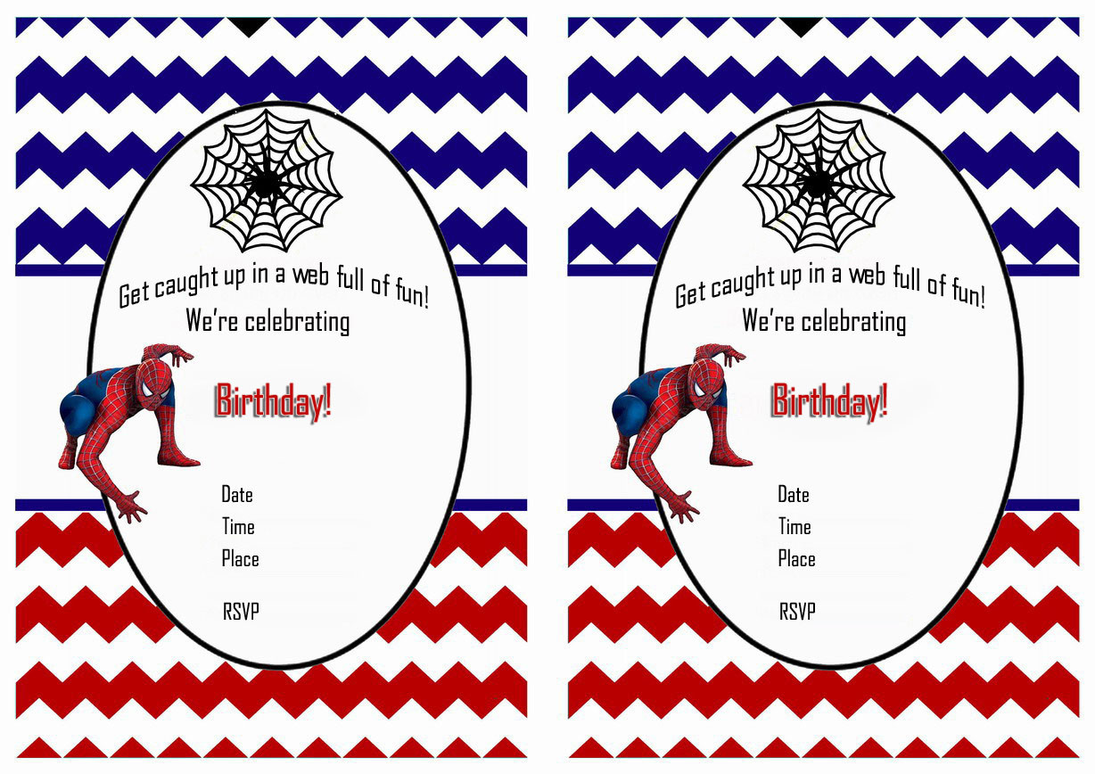 Free Printable Spiderman Birthday Invitations
 Free Printable Spiderman Birthday Invitations • Free