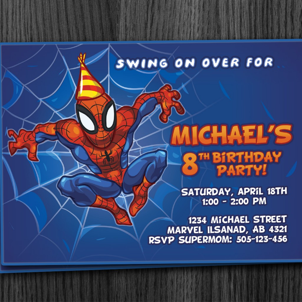 Free Printable Spiderman Birthday Invitations
 Spiderman Birthday Invitation Printable Download