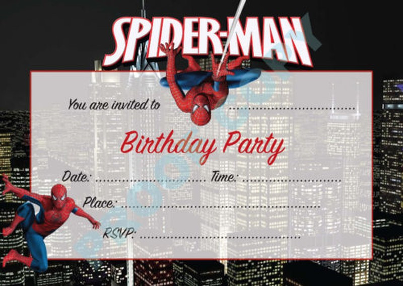 Free Printable Spiderman Birthday Invitations
 Impress your guests with these Spiderman birthday invitations