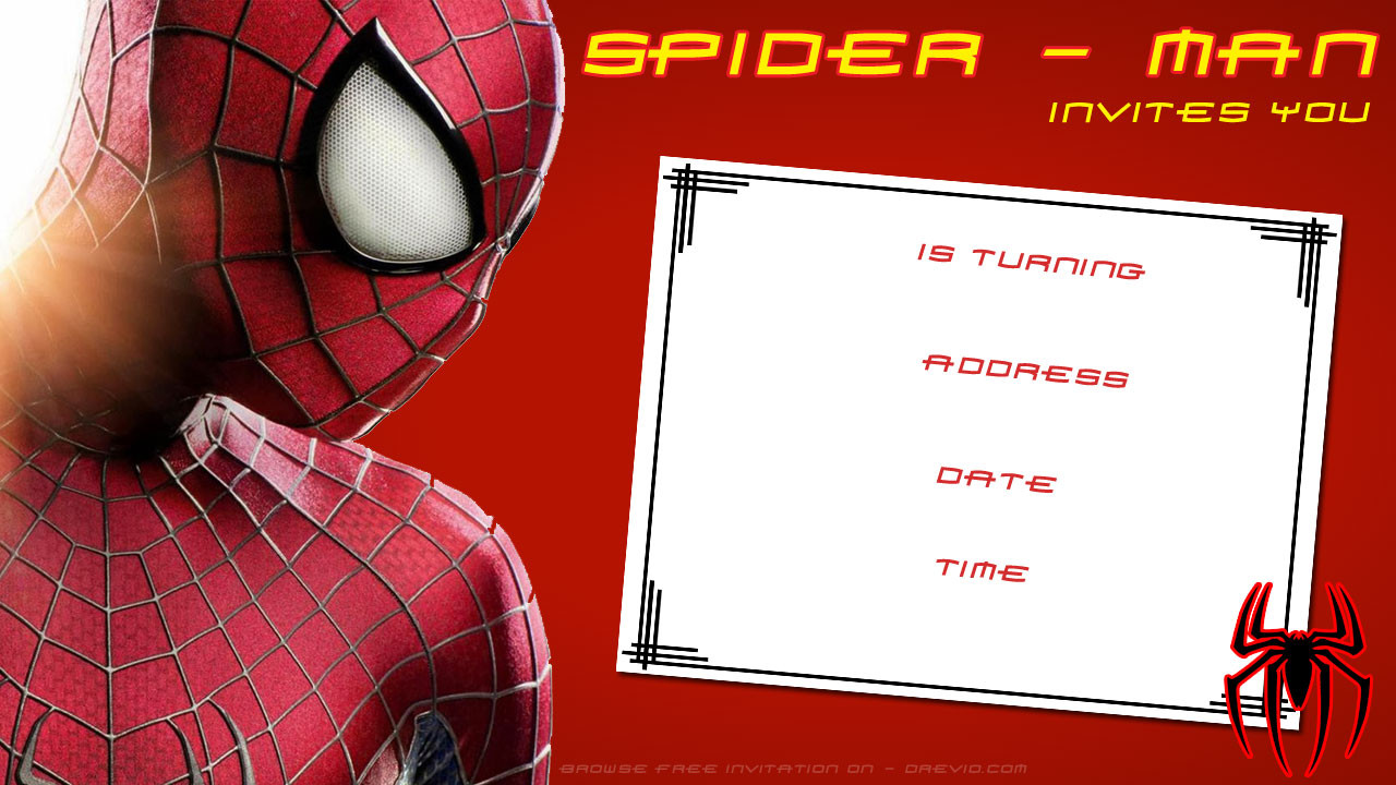 Free Printable Spiderman Birthday Invitations
 Free Printable Blank Spiderman Birthday Invitation — FREE
