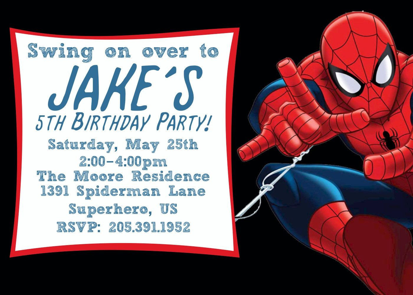 Free Printable Spiderman Birthday Invitations
 Free Printable Spiderman Birthday Invitation Templates in