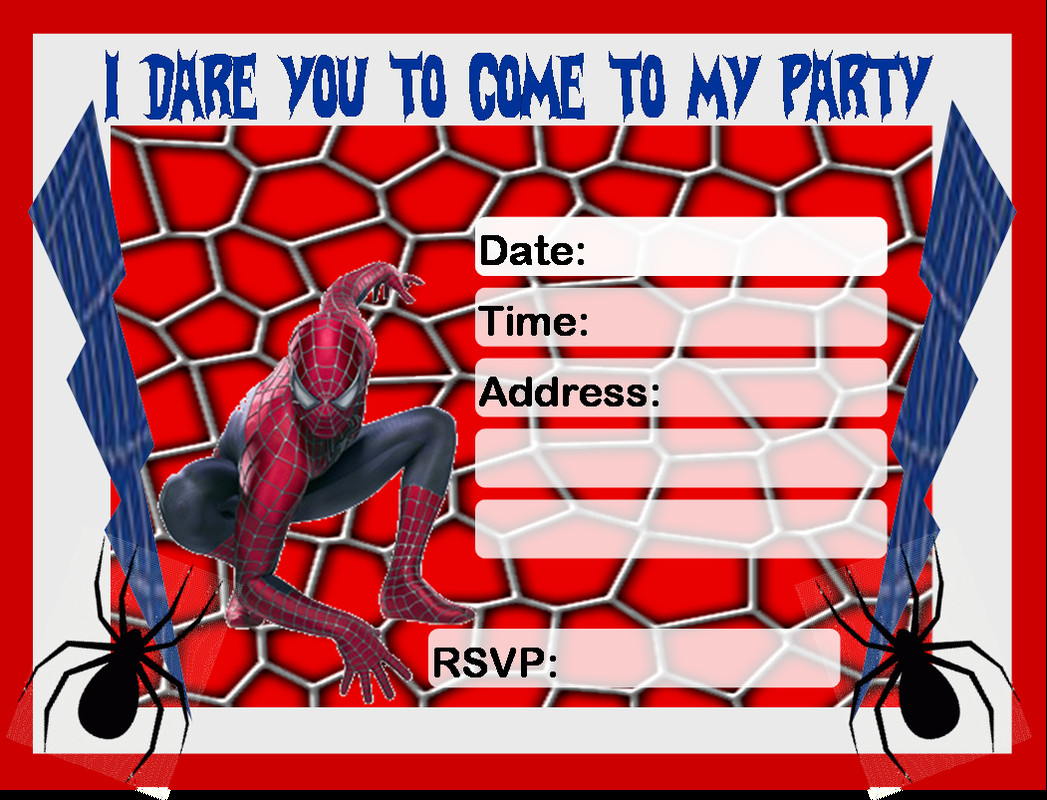 Free Printable Spiderman Birthday Invitations
 Birthday Invitation Free Printable Spiderman