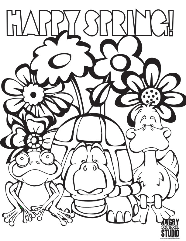 Free Spring Coloring Pages For Kids
 Free Coloring Pages Happy Spring Colouring Pages spring