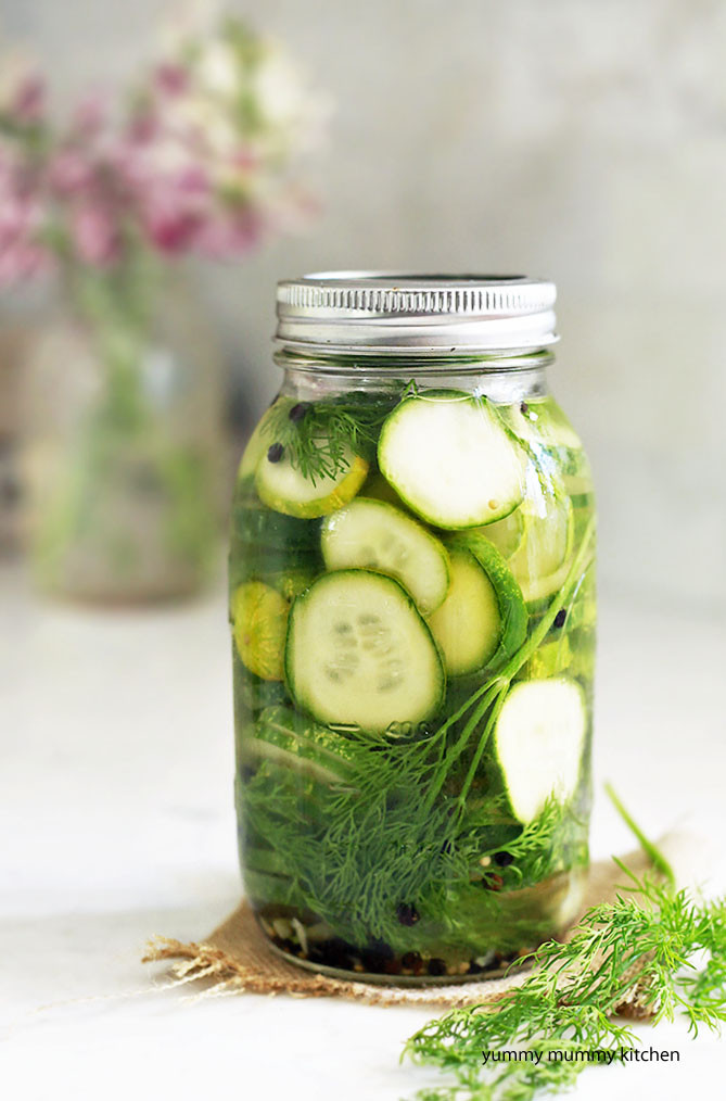 Freezer Dill Pickles
 Easy Refrigerator Dill Pickles Yummy Mummy Kitchen