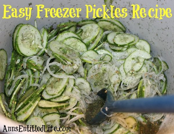 Freezer Dill Pickles
 Easy Freezer Pickles Recipe