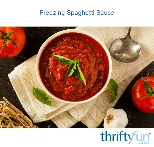 Freezer Spaghetti Sauce
 Freezing Spaghetti Sauce