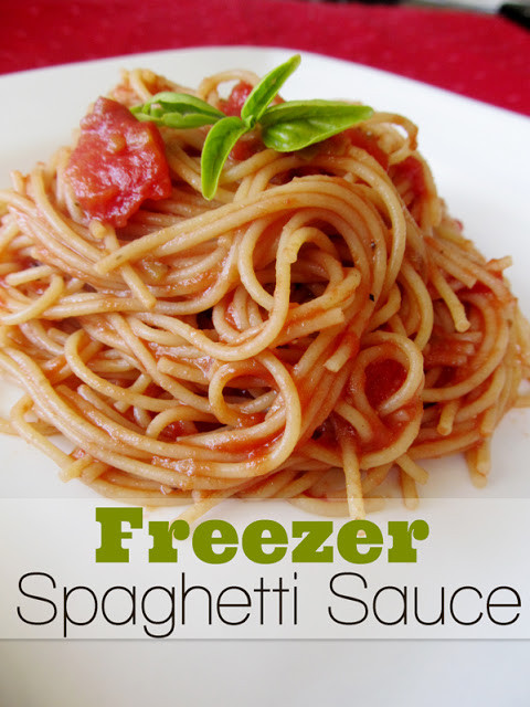 Freezer Spaghetti Sauce
 Lovely Little Snippets Freezer Spaghetti Sauce