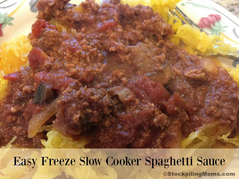 Freezer Spaghetti Sauce
 Easy Freezer Slow Cooker Spaghetti Sauce STOCKPILING MOMS™