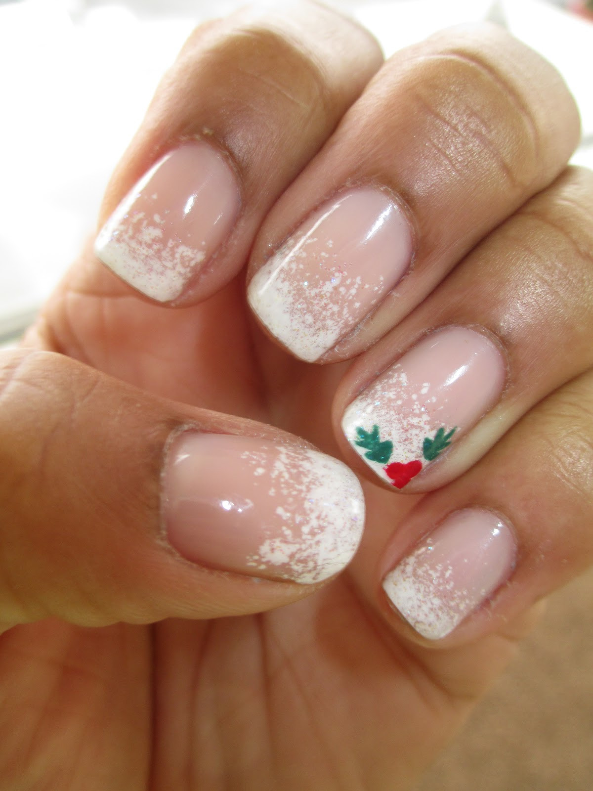 French Nail Ideas
 Fairly Charming 12 Mani s of Christmas 2 Holly