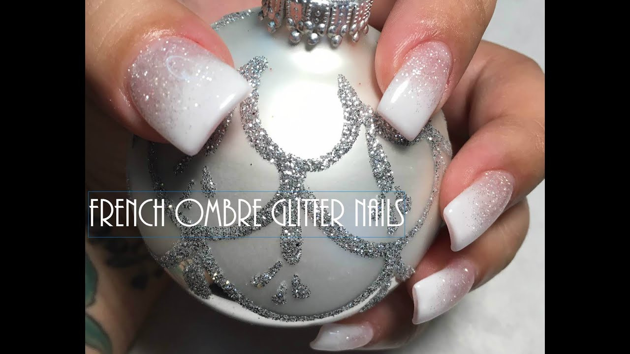 French Ombre Nails With Glitter
 French Ombre Glitter Nails