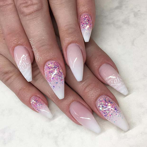 French Ombre Nails With Glitter
 41 of the Most Beautiful French Ombre Nails