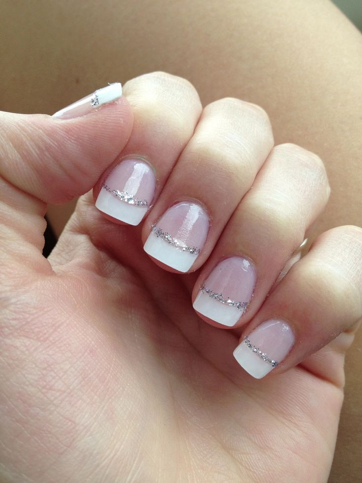French Tip Acrylic Nails With Glitter
 90 Absolutely Glamorous and Chic French Tip Nails fmag