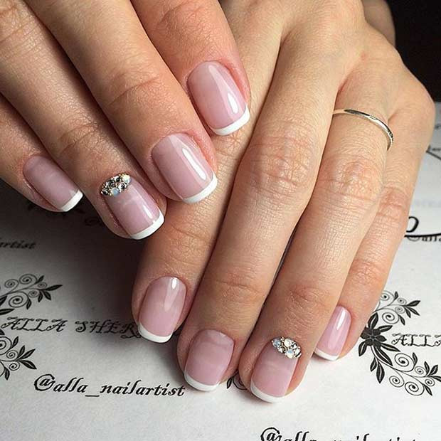 French Tip Wedding Nails
 58 Elegant Wedding Nail Art Designs – Page 6 – Foliver blog