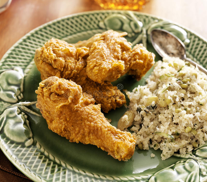 Fried Chicken Side Dishes
 Home Cooked Fried Chicken Meal Stock Image of
