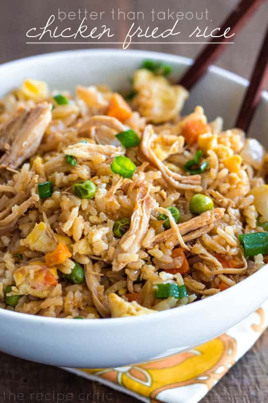 Fried Rice With Chicken
 Better than Takeout Chicken Fried Rice
