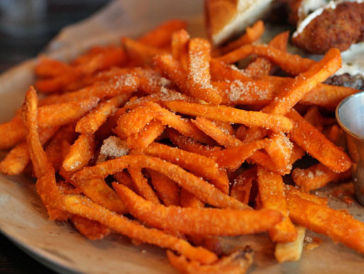 Fried Sweet Potato
 Deep Fried Chicago Rockit Burger Bar