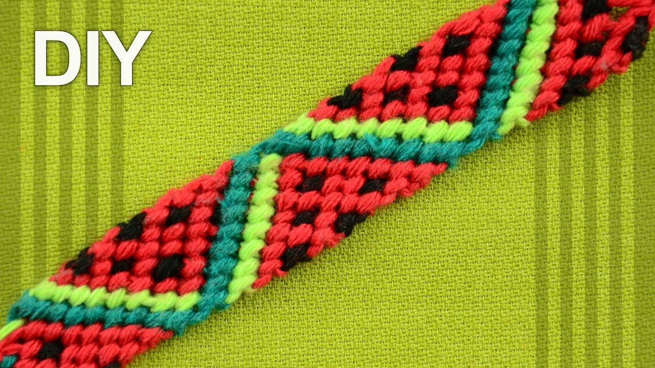 Friendship Anklet
 Friendship Bracelet Watermelon Slices DIY Tutorial