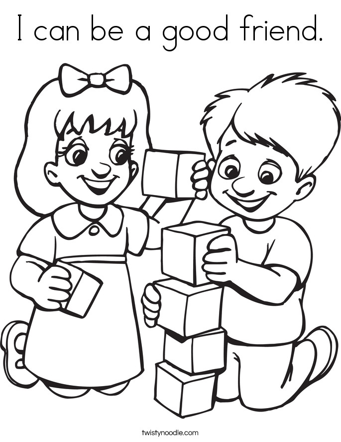Friendship Coloring Pages For Kids
 How Can I Be A Good Friend