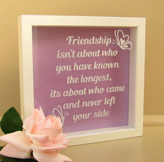 Friendship Quotes Picture
 Friendship Quote Box Frame with by LastingImpressions16 on