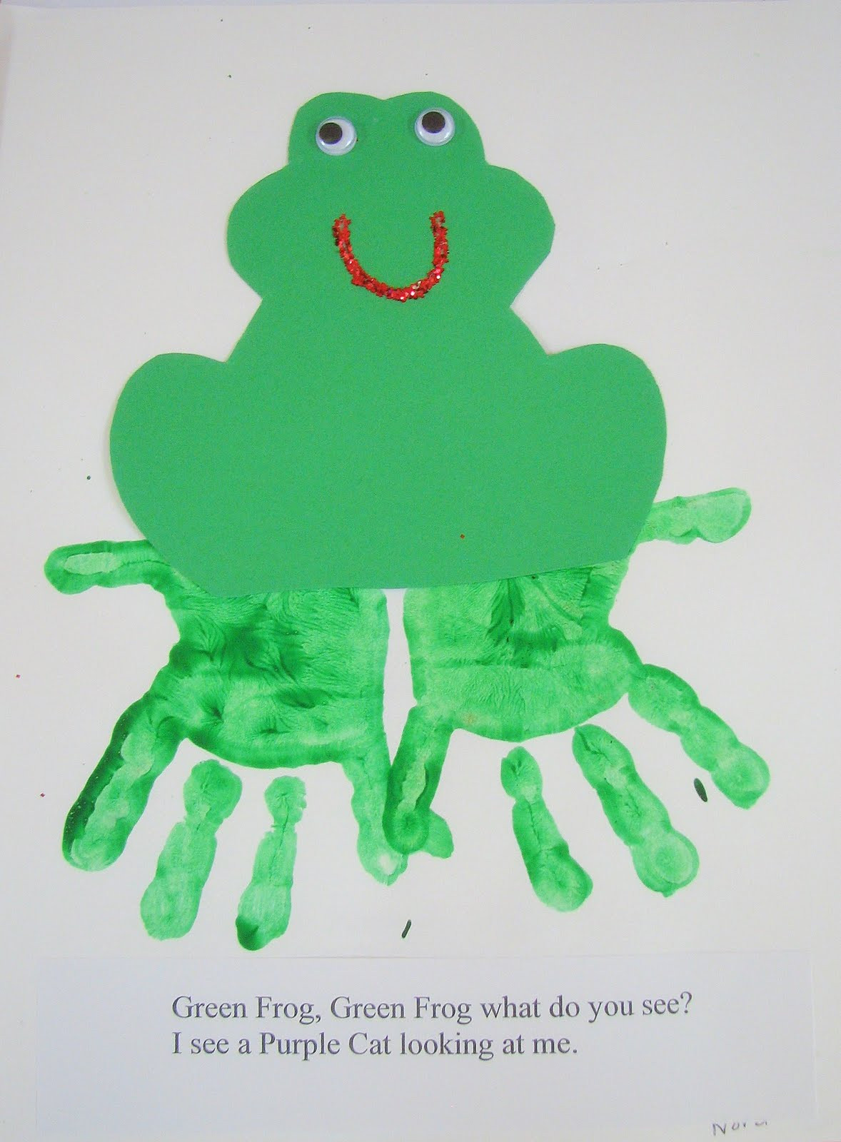Frog Art Projects For Preschoolers
 Preschool Ideas For 2 Year Olds Brown Bear Hand Print Book