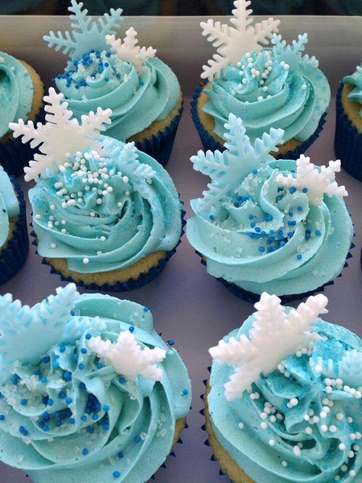 Frozen Birthday Cake Decorations
 Frozen inspired cupcakes Food stuff in 2019