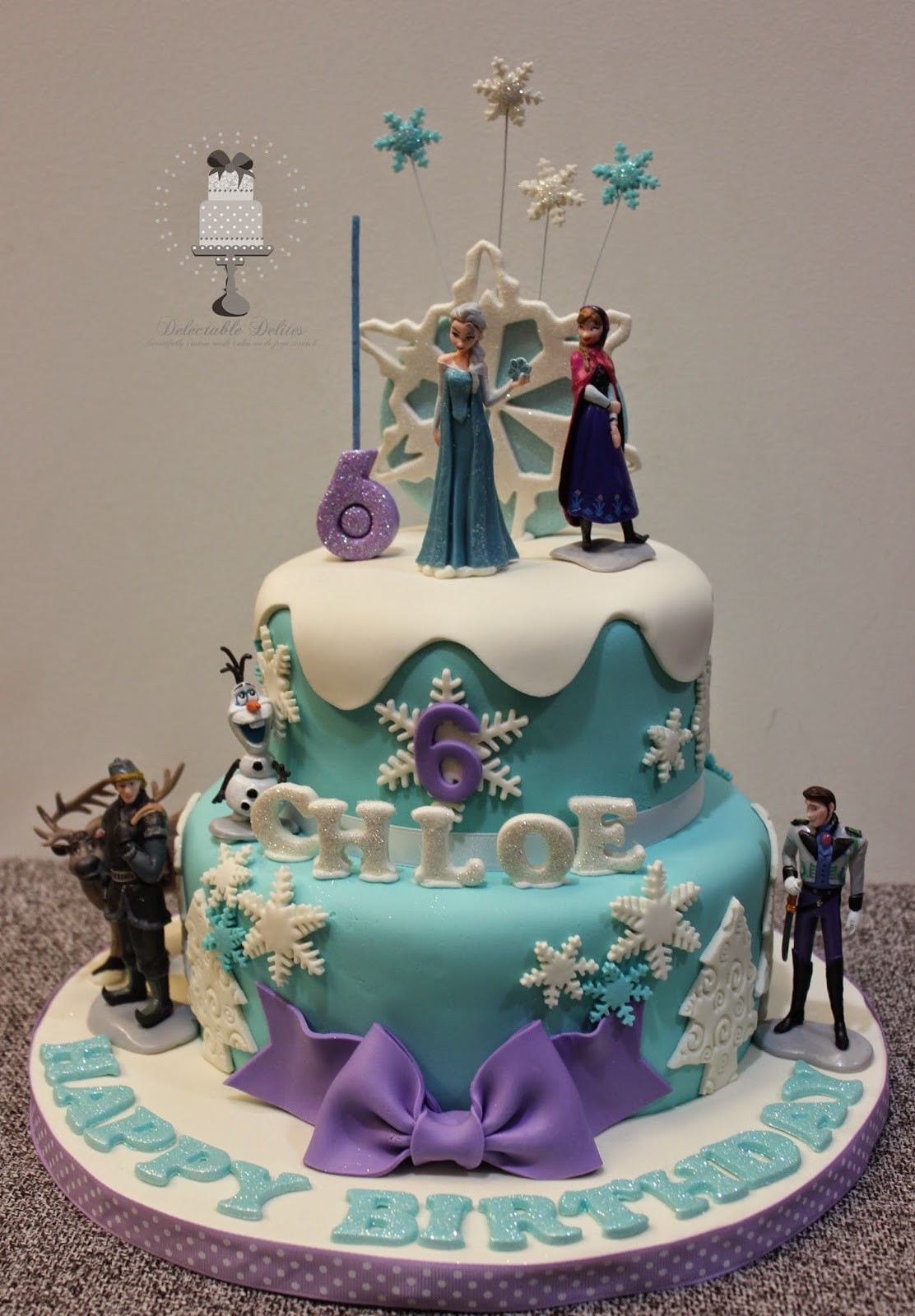Frozen Birthday Cake Decorations
 Delectable Delites Frozen cake for Chole s 6th birthday