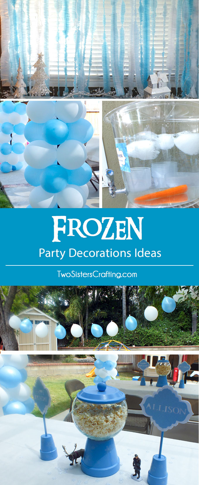 Frozen Birthday Decoration Ideas
 Disney Frozen Party Decoration Ideas Two Sisters