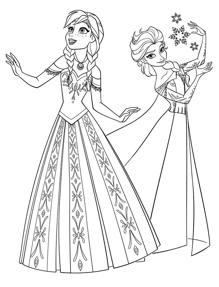 Frozen Coloring Pages For Kids
 Ausmalbilder Anna Und Elsa