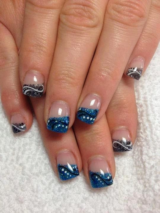 Full Set Nail Ideas
 Full Set Gel Nails with Glitz and Nail Art Design gel