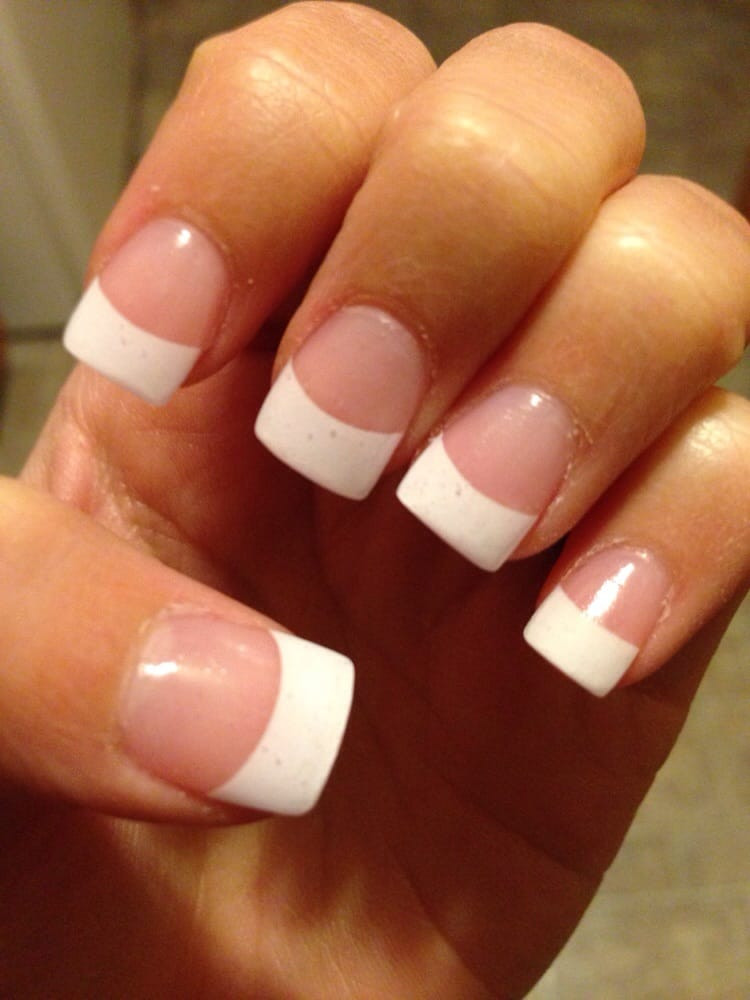 Full Set Nail Ideas
 full set of acrylic nails with white tip $25 Yelp
